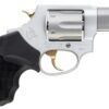 TAURUS 856 ULTRA LITE 38 SPECIAL STAINLESS REVOLVER WITH GOLD ACCENTS