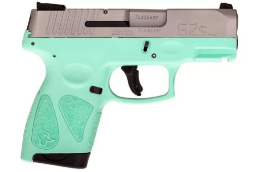 TAURUS G2S 9MM SINGLE STACK PISTOL WITH CYAN FRAME AND STAINLESS SLIDE